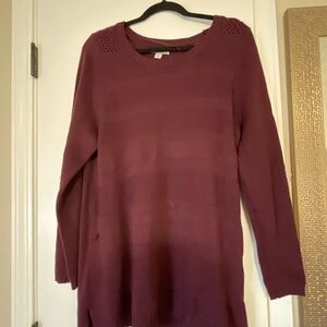 Croft & Barrow Women's Maroon Crew Neck Sweater